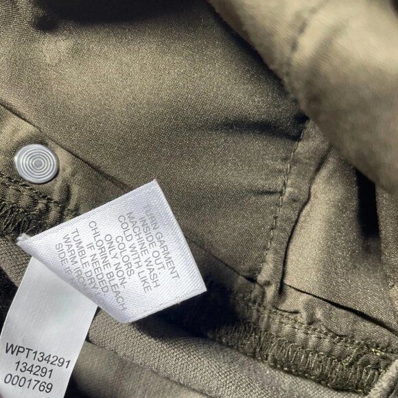 J. Jill Womens Olive Green Flat Front Pocket Velvet Straight Leg Pants Size 12 - Picture 5 of 10